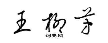 梁锦英王柳芳草书个性签名怎么写