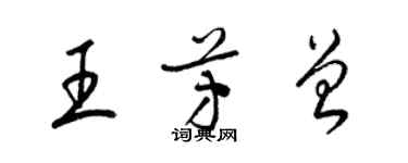 梁锦英王芳曾草书个性签名怎么写