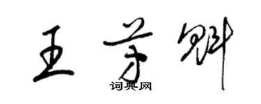 梁锦英王芳魁草书个性签名怎么写
