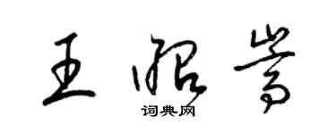 梁锦英王昭嵩草书个性签名怎么写