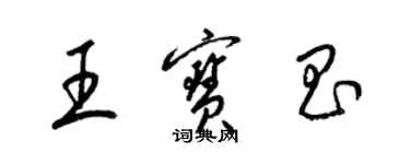 梁锦英王宝昌草书个性签名怎么写