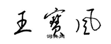 梁锦英王宝风草书个性签名怎么写