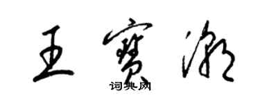 梁锦英王宝潮草书个性签名怎么写