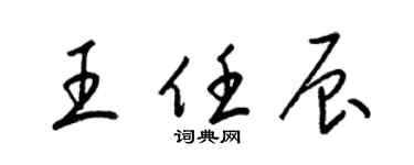 梁锦英王任辰草书个性签名怎么写