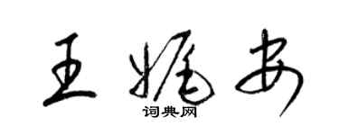 梁锦英王娓安草书个性签名怎么写