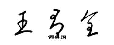梁锦英王有全草书个性签名怎么写
