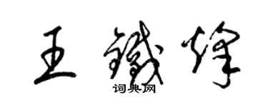 梁锦英王铁烽草书个性签名怎么写