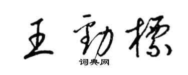 梁锦英王劲标草书个性签名怎么写