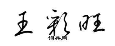 梁锦英王彩旺草书个性签名怎么写