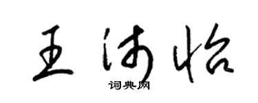 梁锦英王沛怡草书个性签名怎么写