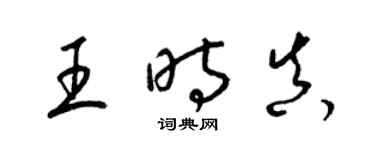梁锦英王时真草书个性签名怎么写
