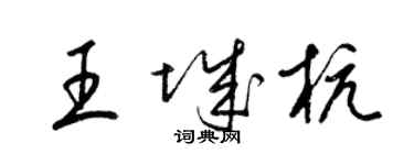 梁锦英王城杭草书个性签名怎么写