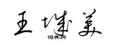梁锦英王城美草书个性签名怎么写