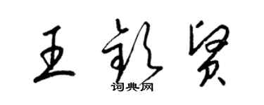 梁锦英王钦贤草书个性签名怎么写