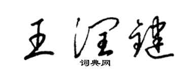 梁锦英王润键草书个性签名怎么写