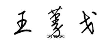 梁锦英王蔓戈草书个性签名怎么写