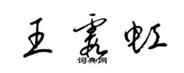梁锦英王霞虹草书个性签名怎么写