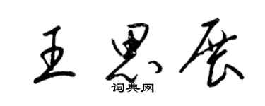 梁锦英王思展草书个性签名怎么写