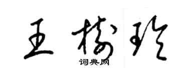 梁锦英王树玲草书个性签名怎么写