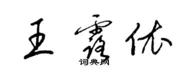 梁锦英王露依草书个性签名怎么写