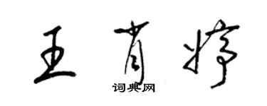 梁锦英王肖婷草书个性签名怎么写