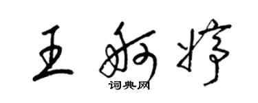 梁锦英王舸婷草书个性签名怎么写