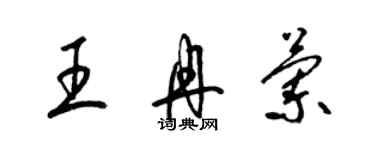 梁锦英王冉兰草书个性签名怎么写