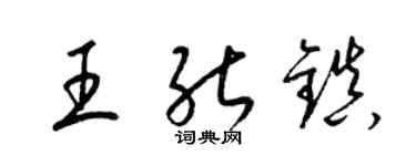 梁锦英王能镇草书个性签名怎么写