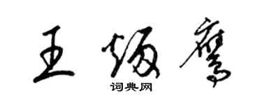 梁锦英王炳鹰草书个性签名怎么写