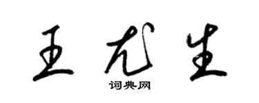 梁锦英王尤生草书个性签名怎么写