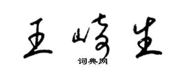 梁锦英王崎生草书个性签名怎么写