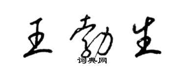 梁锦英王勃生草书个性签名怎么写