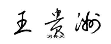 梁锦英王贵洲草书个性签名怎么写