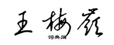 梁锦英王梅岭草书个性签名怎么写