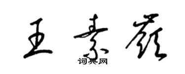 梁锦英王素岭草书个性签名怎么写