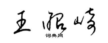 梁锦英王昭崎草书个性签名怎么写