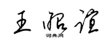 梁锦英王昭谊草书个性签名怎么写