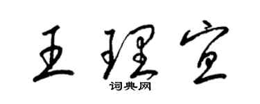 梁锦英王理宜草书个性签名怎么写
