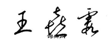 梁锦英王喜霞草书个性签名怎么写