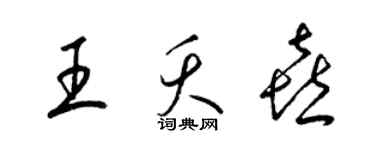 梁锦英王夭喜草书个性签名怎么写