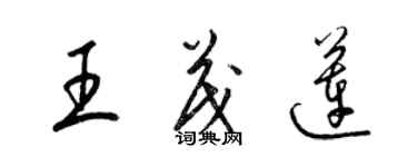 梁锦英王茂莲草书个性签名怎么写