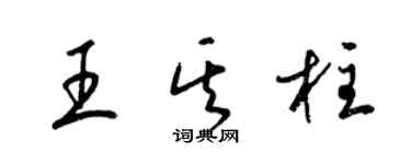 梁锦英王其柱草书个性签名怎么写