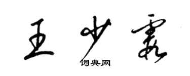 梁锦英王少霞草书个性签名怎么写