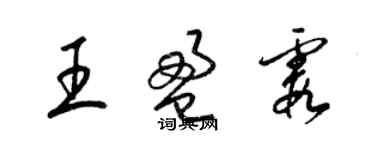 梁锦英王盈霞草书个性签名怎么写