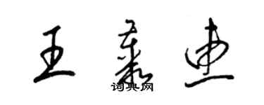 梁锦英王丛惠草书个性签名怎么写