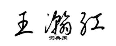 梁锦英王瀚红草书个性签名怎么写