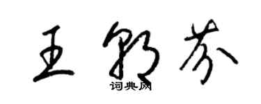 梁锦英王朝芬草书个性签名怎么写