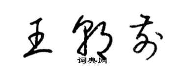 梁锦英王朝前草书个性签名怎么写