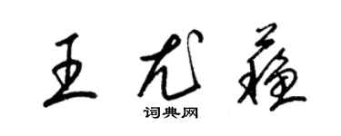 梁锦英王尤苏草书个性签名怎么写