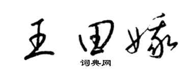 梁锦英王田娥草书个性签名怎么写